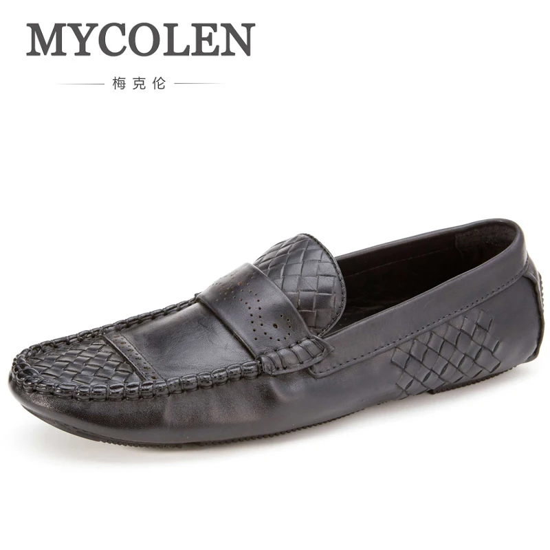 

MYCOLENS Leather Men'S Luxury Designer Flat Shoes New Soft Bottom Casual Shoes High Quality Men'S Casual Shoes Flat Shoes Drivin