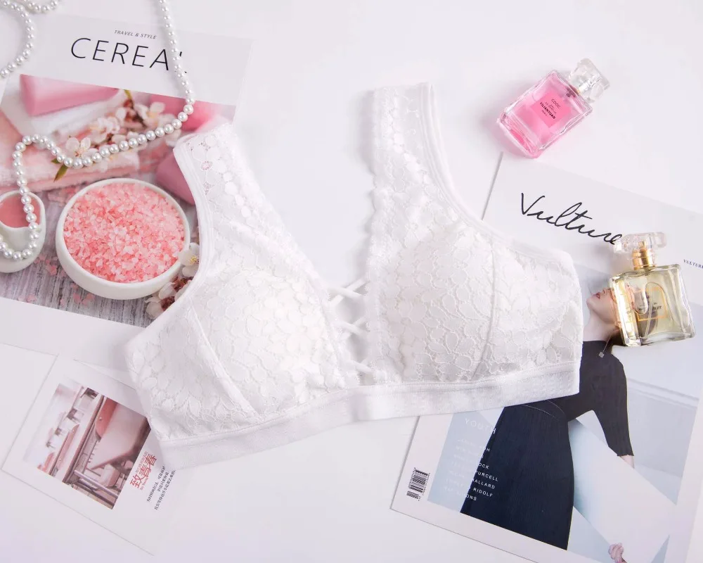 

Fashion new arrival 3/4 cup sexy women underwear Comfortable Lace Wireless bra neck for Backless wear Brassiere