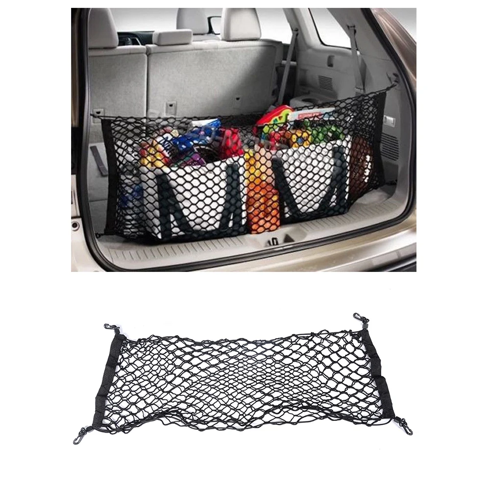 

92.5cm*42cm Rear Back Cargo Trunk Storage Organizer Luggage Net Holder Boot String Mesh Elastic Nylon