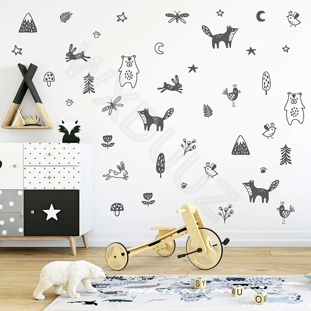 Kids Bedroom Bathroom Flower Shaped Plane Wall Stickers ILOE