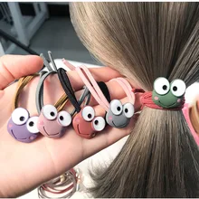 1 шт. Детский мультфильм милый маленькая лягушка голова Веревка женский волос Группа круглая голова пони G0503