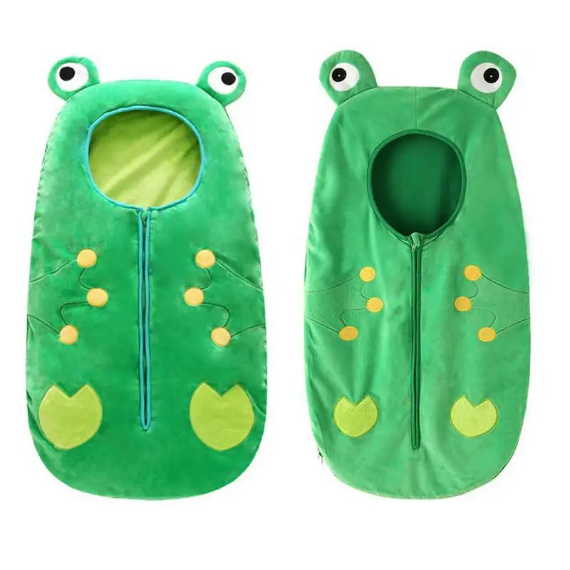 

Baby Sleeping Bag Anti-kicking Cold-proof Summer Blanket Cartoon Frog Pattern Outdoor Quilt