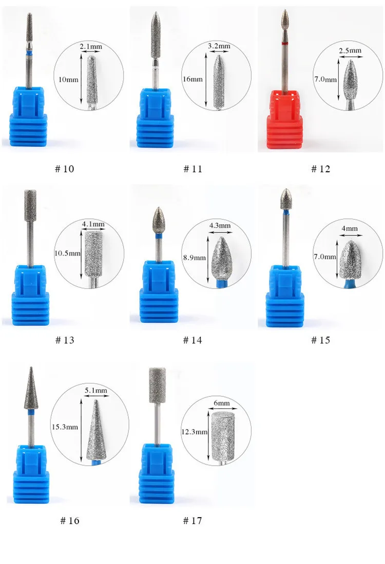 1 шт. Алмазная дрель для маникюра, Фрезерный резак для ногтей, электрическое сверло для ногтей для маникюра, педикюра, сверла, биты-Аксессуары