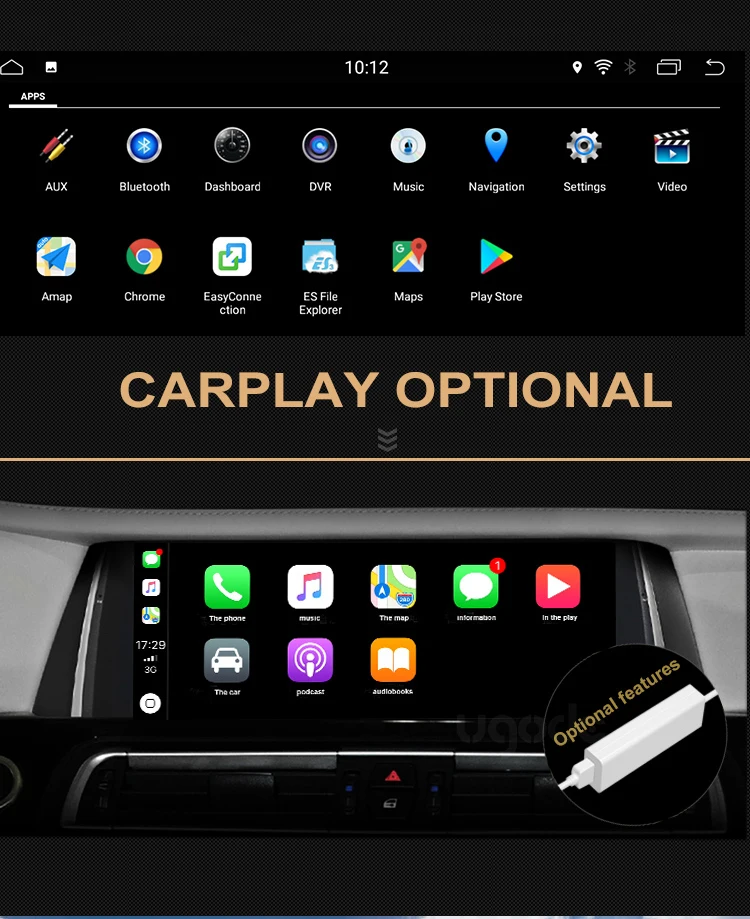 Ugode Автомобильная навигационная система GPS медиаплеер 10,2" ips экран Android 9,0 для BMW 7 серии F01 F02 F04 NBT CIC Быстрая