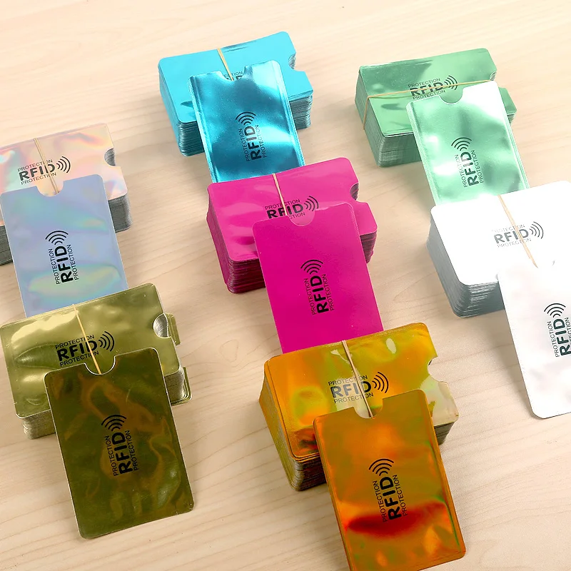 

rfid blocking card sleeve anti theft wallet Protector anti rfid card holder Id Bank Card Case Protect