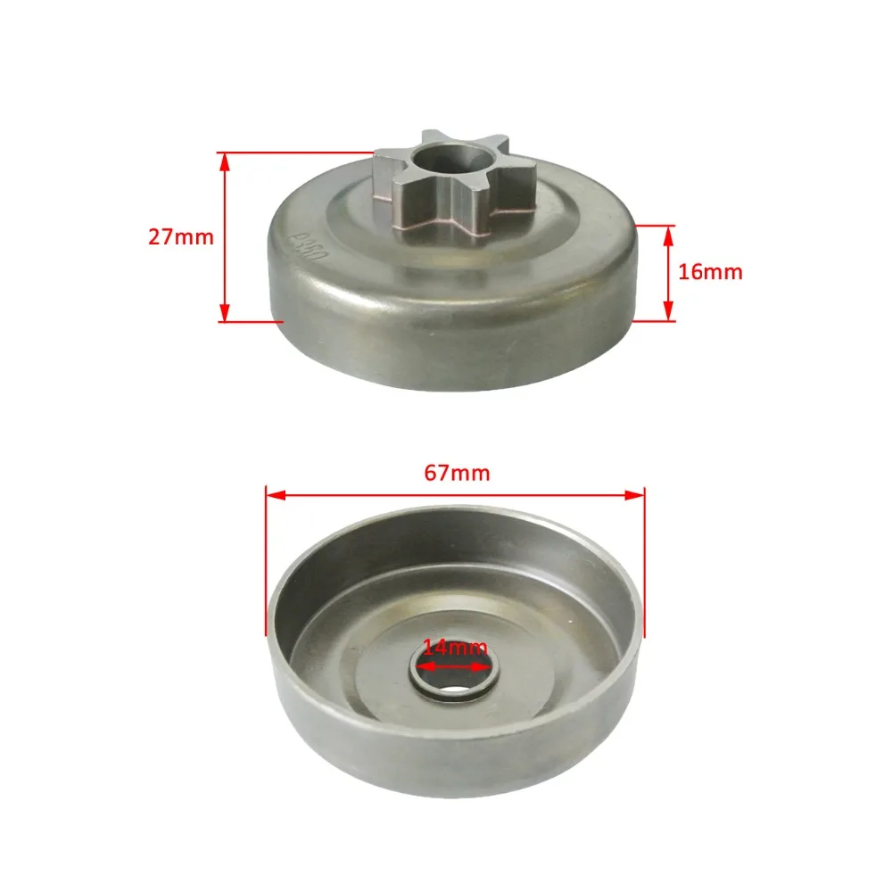 3/8 "6 T Spur барабанная Звездочка & муфта Fit Partner 350 351 части бензопилы двигателя