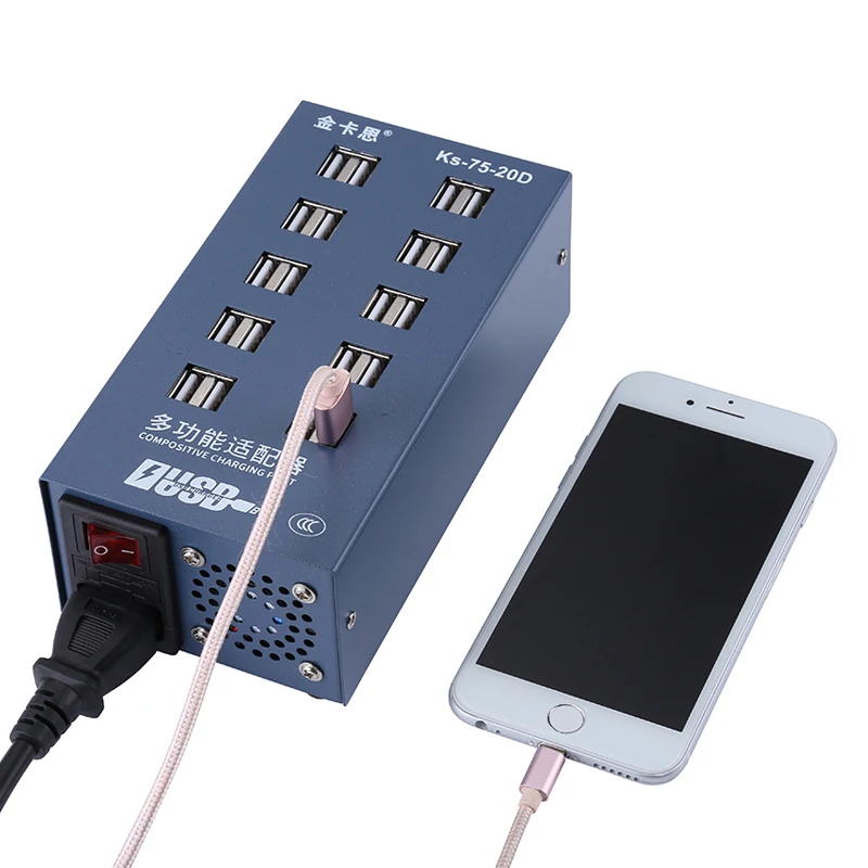 KAISI 220V 20 Port USB Fast Charger for iPhone iPad Samsung Repair Tools Mobile Phones Ferramentas Herramientas | Инструменты