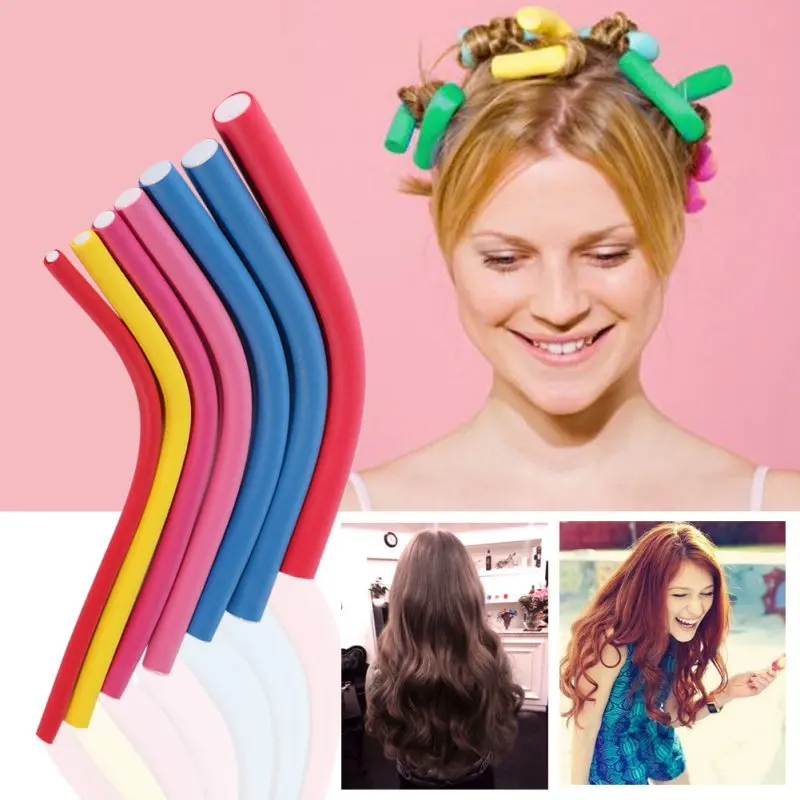 10PCS DIY Professional Curler Hair Stick Roller Foam Curler Stick Spiral Curls Toolin Hair