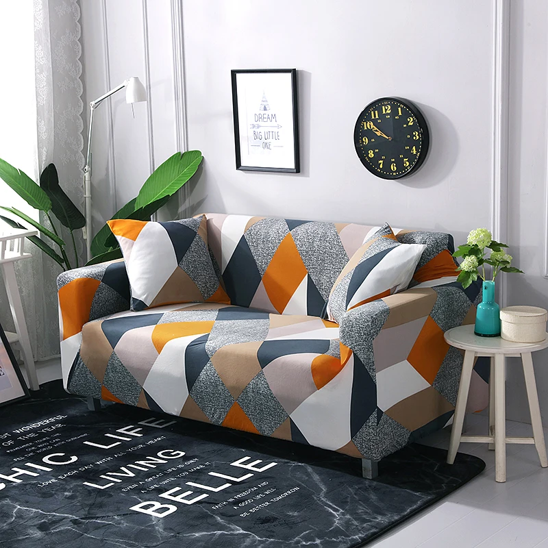 Белый чехол для дивана с растительным принтом для гостиной для домашних животных, угловой чехол для дивана, эластичный стрейч, односекционное кресло для дивана - Цвет: color 24