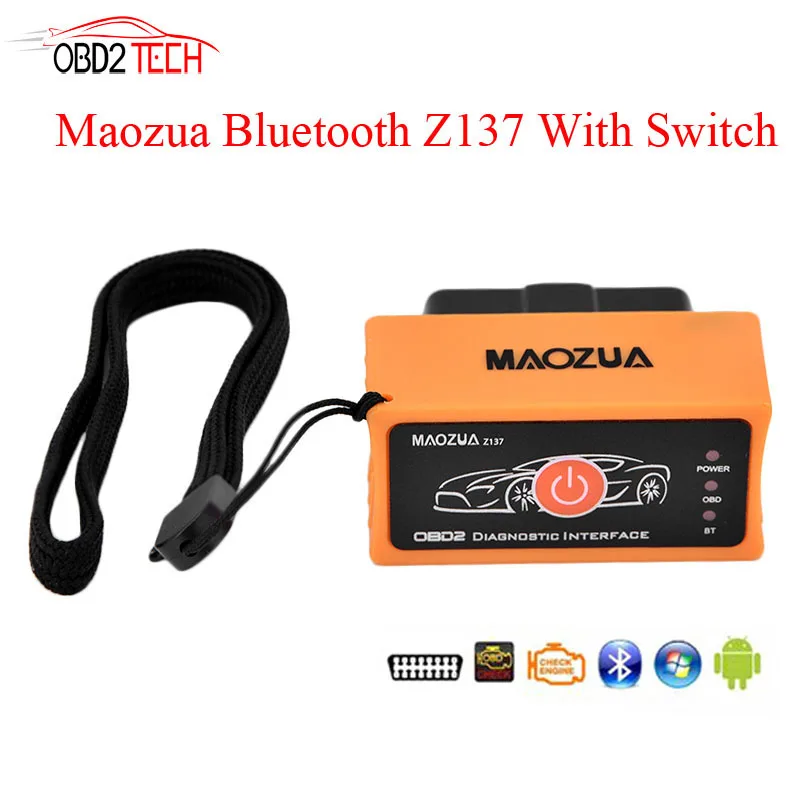Новейший Bluetooth сканер V1.5 MINI Z137 ELM327 с ремешком для Android|elm327 scanner|bluetooth power switchscanner elm327