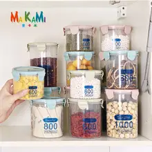 MAIKAMI контейнер для хранения зерна Герметичные банки Бытовая Кухня Пластик покрыты прозрачная банка Лапша разное хранения зерна