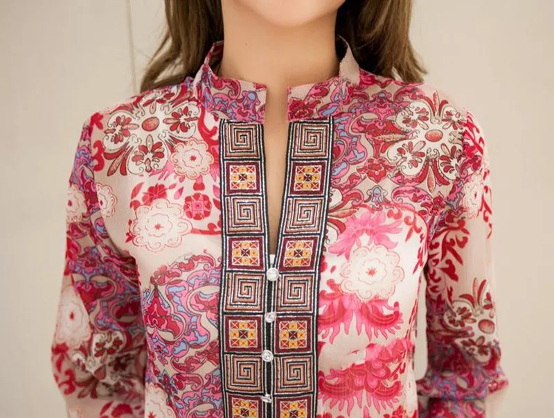 black long sleeve top 2021 Summer Women Shirt Blouse Style Fashion Chiffon Half Sleeve Plus Size 5XL Floral Casual Top Embroidery Woman Tunic Blouses women's denim shirts & tops