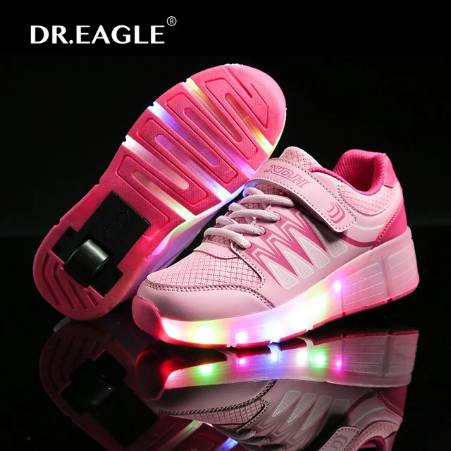 Sneakers USB Charged kids led light up roller SHOES WITH LIGHTS To