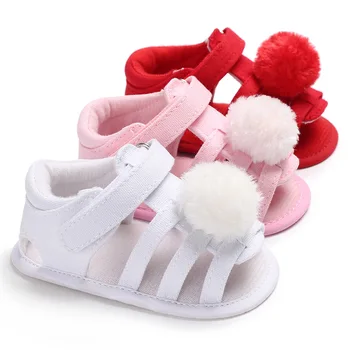 

Summer Infant Baby Girls Sandals Cute Ball Baby Shoes Indoor Slippers