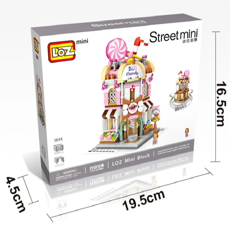 Лоз мини-блоки вид на город сцена Кофейня розничный магазин архитектурные модели и строительные викторины рождественские игрушки для детей