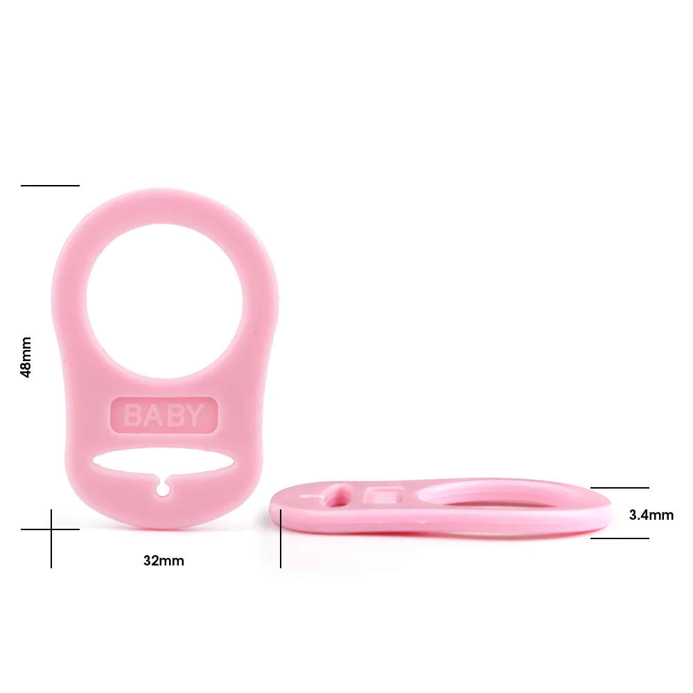 TYRY.HU 5pc Dummy Pacifier Holder Clip Adapter Ring Button Style Pacifier Adapter DIY Baby Shower Gift Accessories for Baby 2
