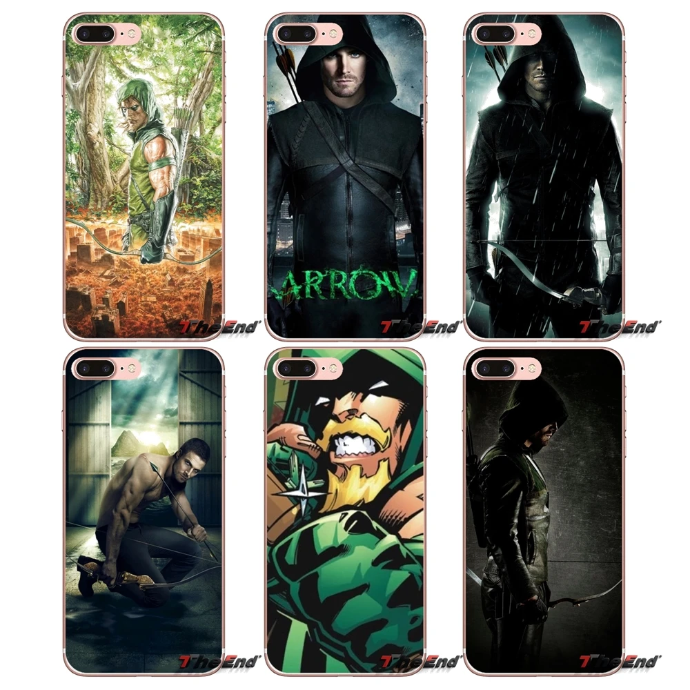 Soft Transparent Cases Covers For Xiaomi Redmi 4A 4X 3S Note 3 4 5 Pro 5A Mi3 Mi4 Mi5 Mi6 Mi A1 Max 5X 6X Green Arrow | Мобильные