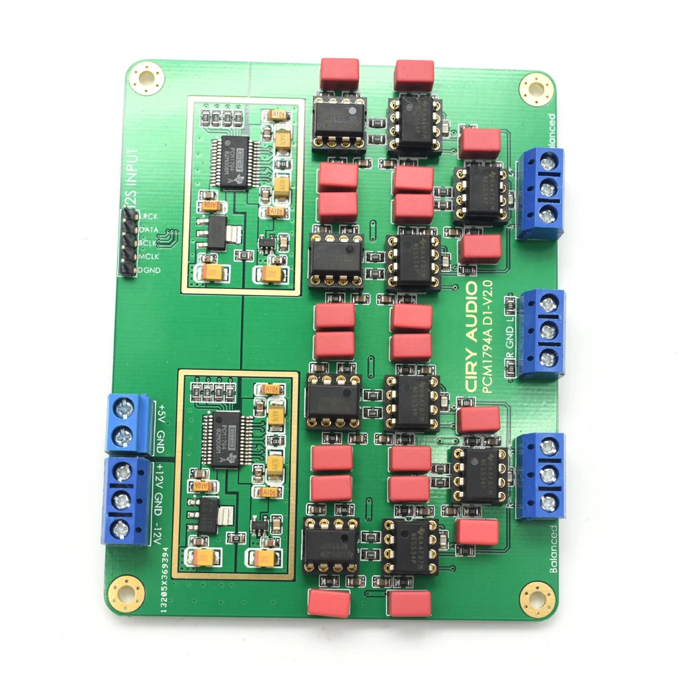 Новейший Hi-Fi параллельный PCM1794A DAC аудио декодер собранная плата 24 бит 192 кГц F3-013