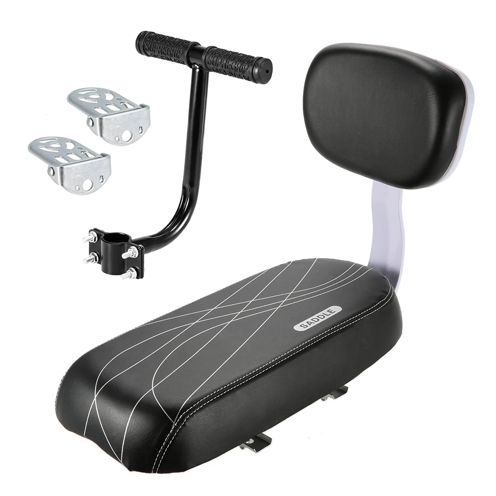 

Child Seat For Bicycle Saddle Rear Seat With Back Rest Child Safety Bike Saddle With Handle Armrest Footrest Rear Seat Pedal