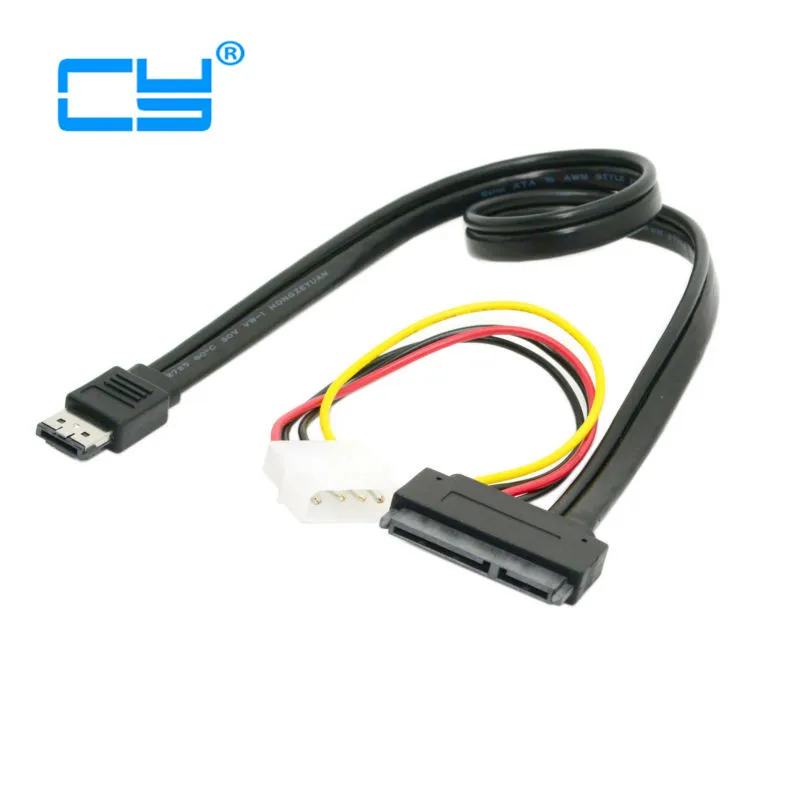 50cm eSATAp Power ESATA Combo to SATA 22pin & IDE 4pin 5V 12V cable
