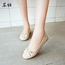 Женская однотонная обувь из дышащего сетчатого материала с бантиком; Милая женская обувь для работы и медсестры; женская повседневная обувь с перфорацией; zapatos mujer