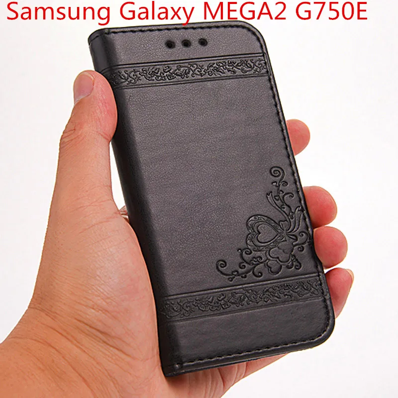 Модный кожаный чехол книжка для samsung Galaxy MEGA2 G750E с текстурой Crazy Horse|Чехлы-портмоне|