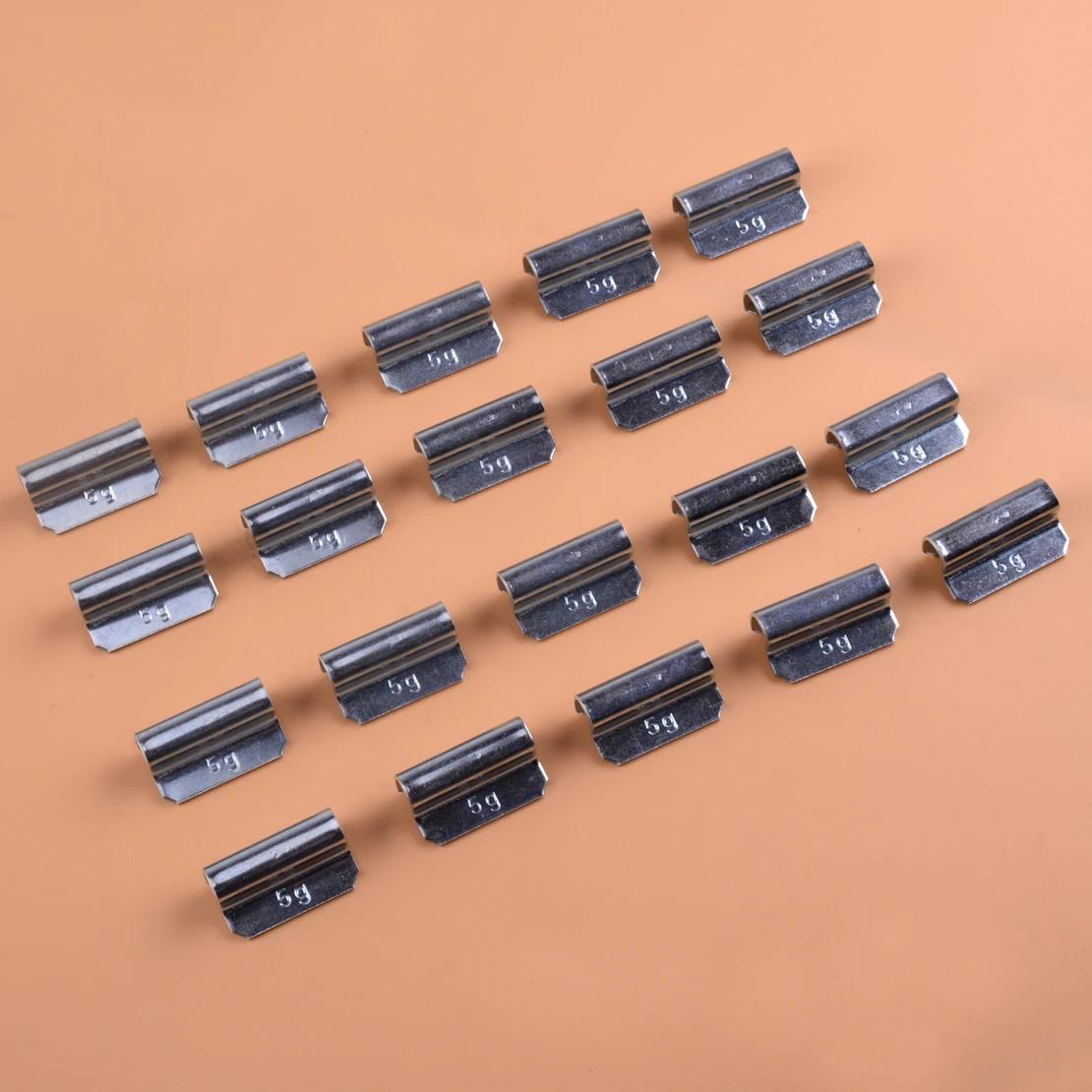 

20PCS 5g Metal Clip Tyre Tire Wheel Rim Adhesive Balance Weights Block Diagnostic-Tool for Car Motorbike Truck Van Boat