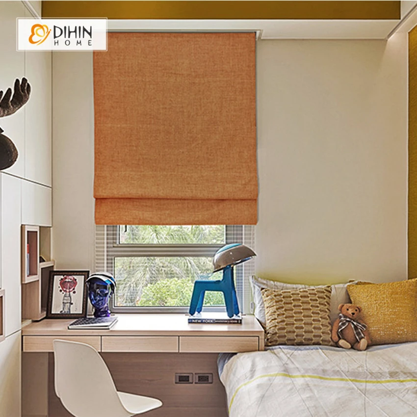 Dihin Home Full Blackout Roman Shade Roman Blind Home Decor Window Drapes For Living Room Curtains Aliexpress