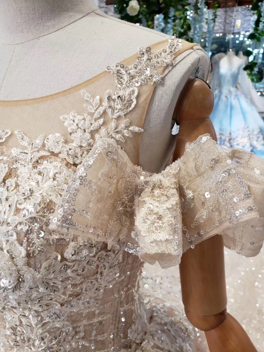 sequins wedding gowns