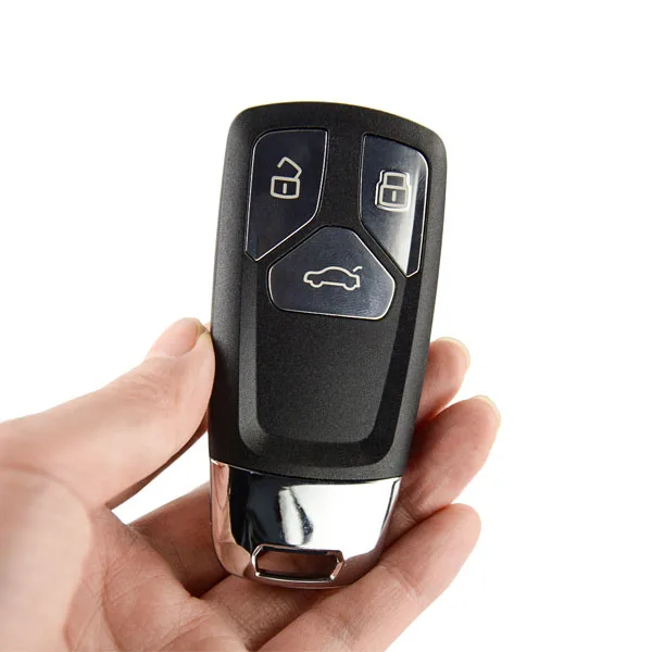 OkeyTech 3/4 Кнопка 315/433 МГц БЕСКЛЮЧЕВОЙ вход автомобиля дистанционный ключ-карта для Audi A4 A5 Q7 TT-Up с Uncut HU66 Blade - Количество кнопок: 3 Button