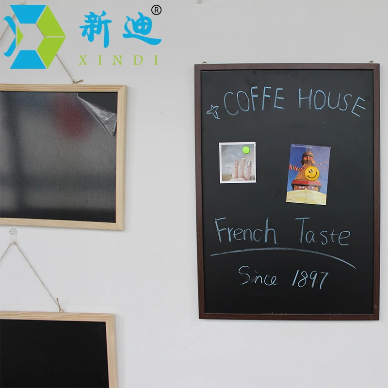 Magnetic 40*60cm Wooden Blackboard MDF Wood Frame ChalkBoard Free Accessories Dry Erase Board Restaurant Office Supplier