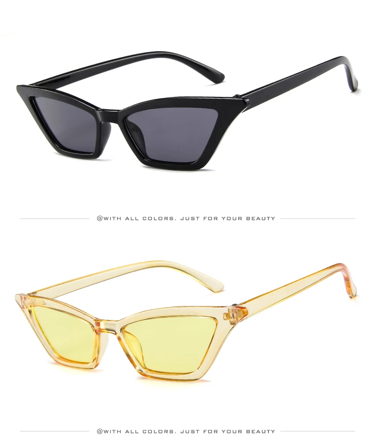 Винтажные Солнцезащитные очки женские кошачий глаз Роскошные брендовые дизайнерские солнцезащитные очки ретро маленькие красные женские солнцезащитные очки черные очки oculos