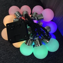 Солнечный свет сада Солнечный СВЕТОДИОДНЫЙ огни строки с 10/20 светодиодный G50 шар лампы для наружного освещения висит улица садовая фея огни