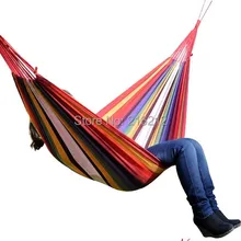 Модное одного человека Семья кемпинг лагерь один человек холст на открытом воздухе для отдыха, из ткани полосатый гамак