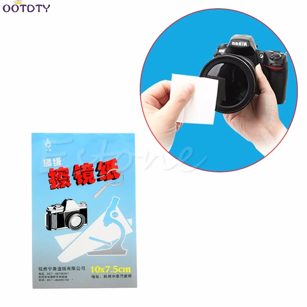 

50 Sheets Soft Camera Lens Optics Tissue Cleaning Clean Paper Wipes Booklet