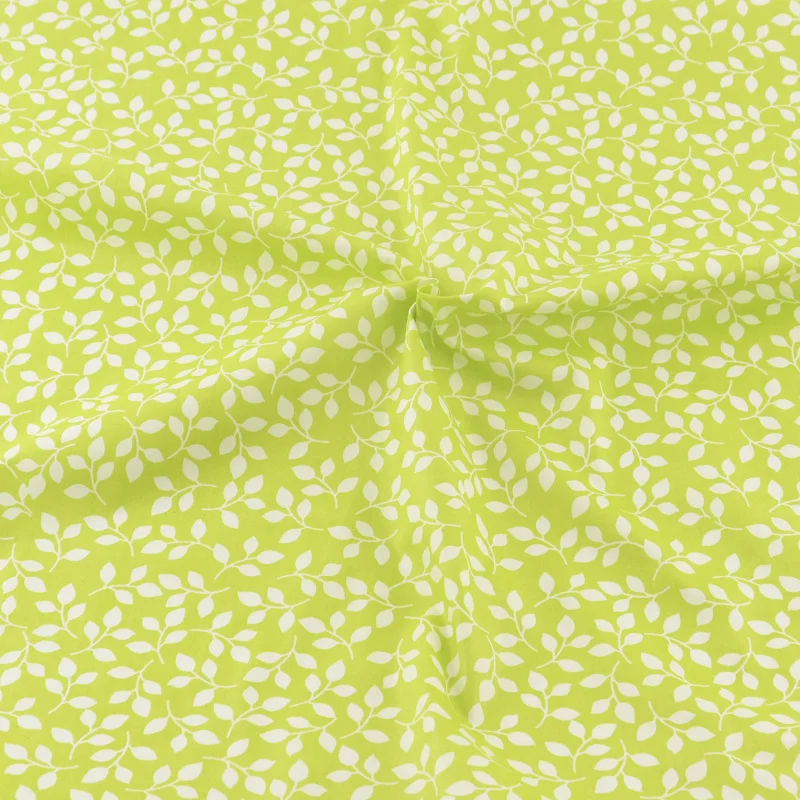 Зеленый лист хлопчатобумажной ткани лоскутное шитье швейная ткань Ремесленная постельные принадлежности украшения Teramila ткани ткань дом Текстиль