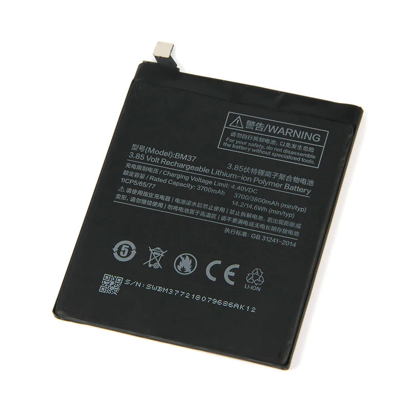100% Новый аккумулятор для телефона BM37 Xiaomi Mi 5s Plus 3800 мАч Сменный мобильного с