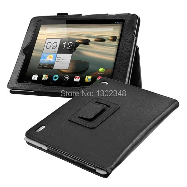 

Litchi PU Leather Shell Stand Funda Capa Case Protective Cover For Acer Iconia Tab A1 A1-810 7.9" Coque + Screen Protector Gift