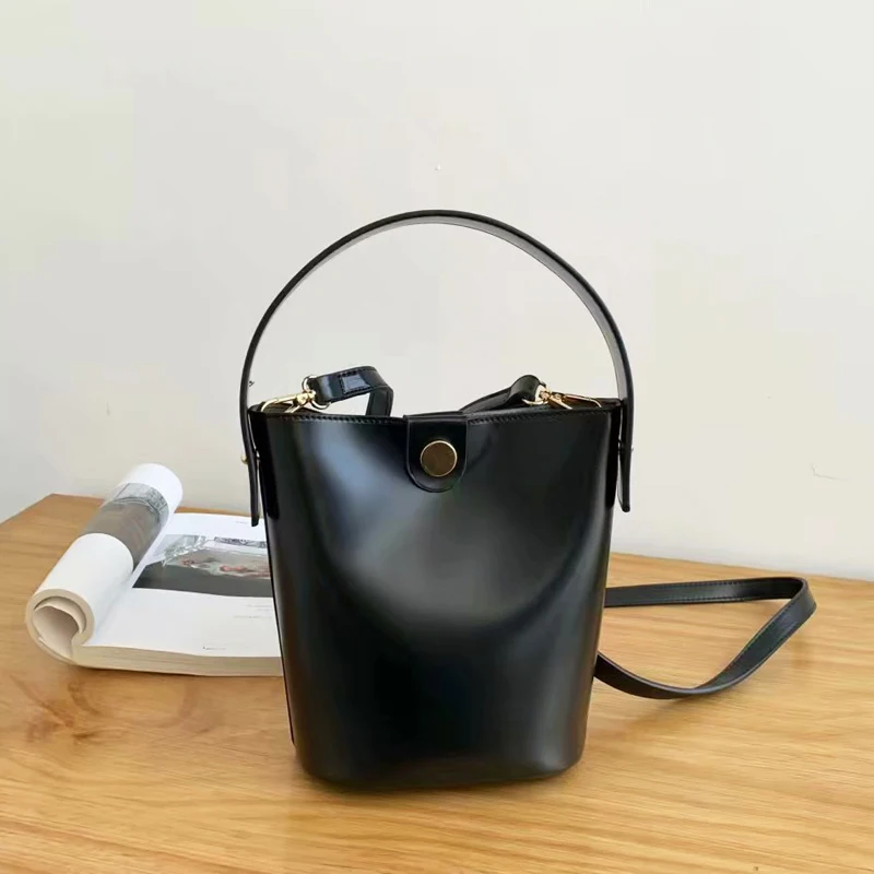 

Women 2019 New PU Leather Vintage Handbag Fashion Small Bucket Bag Ladies Crossbody Shoulder Bag Retro Chic Bag Set Whole Sale