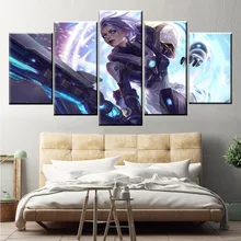 5 Panel LOL League of Legends Riven Game Canvas Printed Painting For Living Room Wall Art Decor HD Picture Artworks Poster riven doggeries
