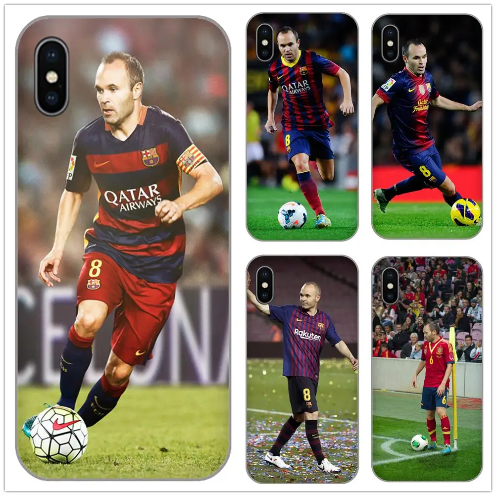 

Andres Iniesta soccer Football Soft TPU Cases Cover For Apple Iphone 7 8 6 6S 4 5 5S SE Plus IphoneX XS XR MAX PLUS shell