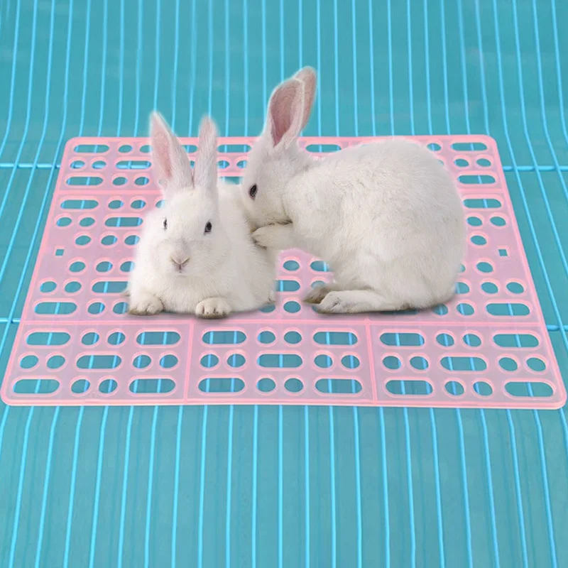 

1 Pcs Plastic Pet Rabbit Mesh Feet Pad Cage Mat Hamster Rabbit Cage Grids Holes Anti-slip Feet Pads