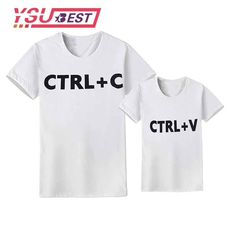 

Family Matching Clothes CTRL C+CTRL V Pattern Family Look Dad Son T Shirts Family Boys Children Clothing Family Matching Outfits
