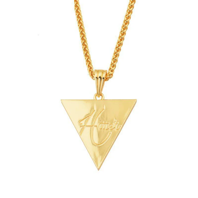 Fashion Pendant Necklace Inverted Triangle Swag Hip Hop Pendants