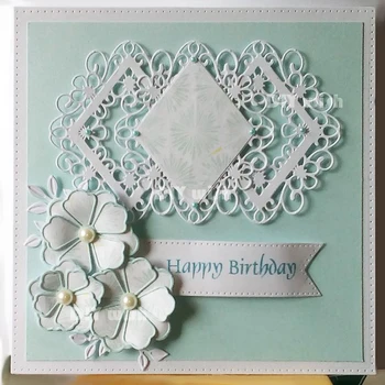 

Diamond Lace Frame Metal Cutting Dies New 2018 for DIY Scrapbooking Embossing Cards Tool Decorative Crafts Dies