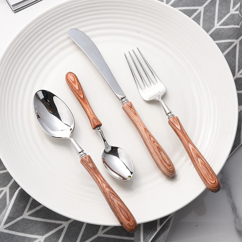 1 Takim 4 Adet Paslanmaz Celik Catal Bicak Takimi Ahsap Sapli En Kaliteli Ahsap Yemek Catali Bicak Corba Kasigi Yemek Takimi Sofra Setleri Steel Cutlery Cutlery With Wooden Handlestainless Steel Cutlery Aliexpress