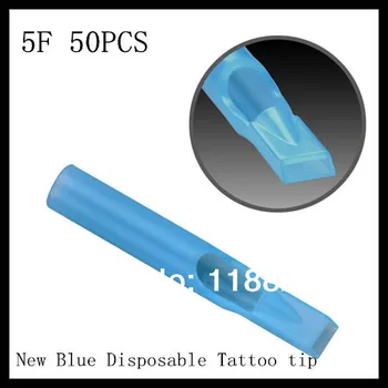

50PCS Sterile Blue Disposable Plastic Tips Flat Tips 5F,7F,9F for Needles Tips for Grip for Tubes tattoo nozzle tube