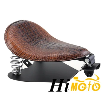 

Brown Leather Motorcycle Retro Solo Seat With Spring Mount Bracket Seat Baseplate Kit For Harley Sportster Bobber Chopper Dyna