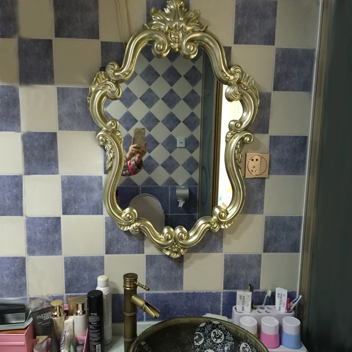 Скандинавский Европейский Ванная комната американский косметическое зеркало для ванной туалетная раковина украшения Висячие настенные, декоративные, для зеркала