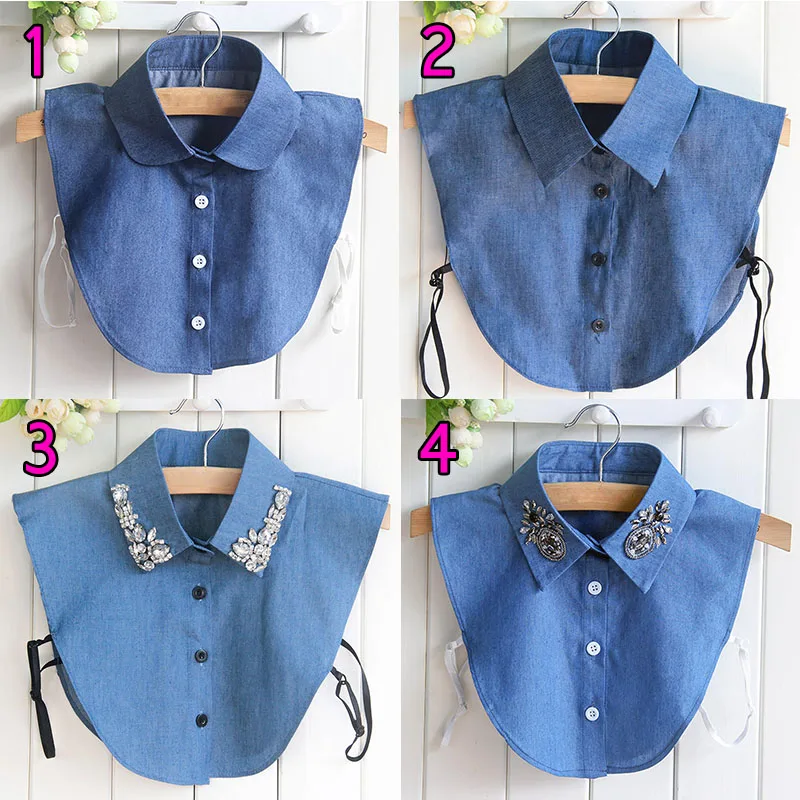 

Fake Collar Shirt Jeans Detachable False Collars Blouse for Women Clothes Tops XRQ88